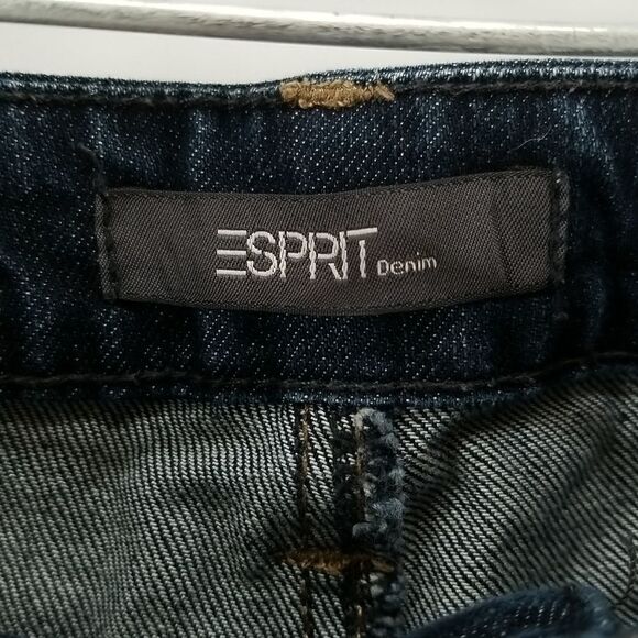 Esprit Jeans Women's Size 29 Flared Blue 5 Pocket Front Button Zipper Closure - Picture 4 of 11